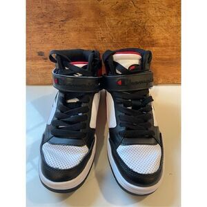 Champion Arena Power Red White Black Hi Top Shoes Boys Sz 5Y